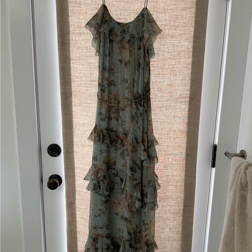 Zimmermann Floral Maxi Dress - Green and Brown